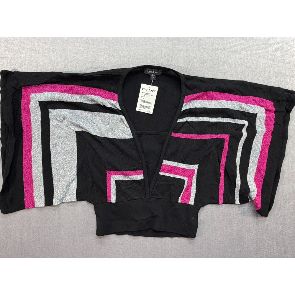 NWT Bebe Multi Stripe Kimono N5 Women Top Size small‎